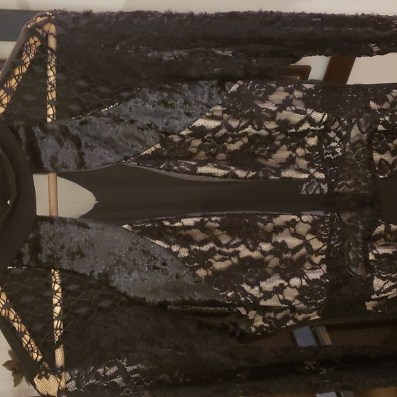 Lace and Nude long steave LBD - Picture 2 of 4